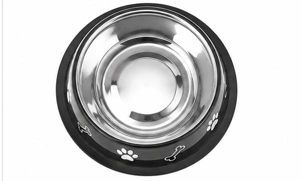 indivio world stainless steel dog bowl set of 2, 700ml anti-skid pet feeding bowl for dogs & cats, heavy duty rust resistant food & water bowl with non-slip rubber base, dishwasher safe mirror finish