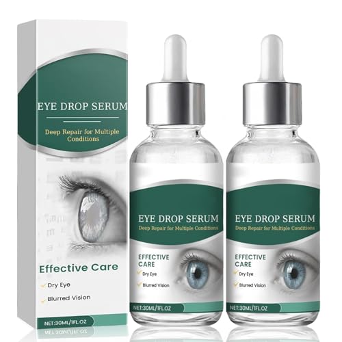 Nano gotas oculares suero, lubricante natural gotas para los ojos para ojos secos, alivia los síntomas de la presbicia, cansado, estresado e hidratante (2pcs)