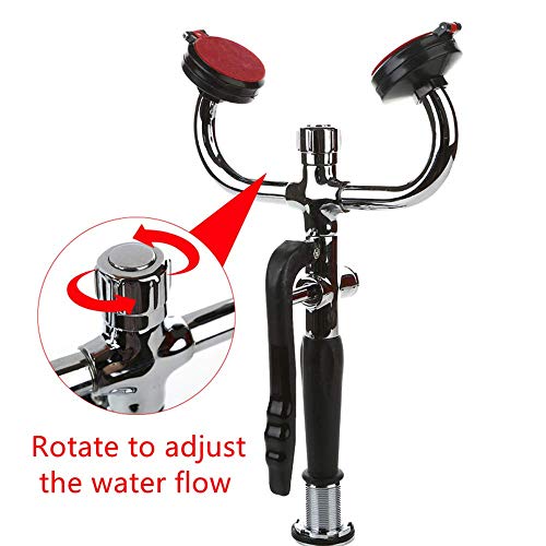 Cgoldenwall Eyewash Station Drench Hose Eye Wash Station Handheld Eye Wahing Spray Head Face Flush Shower With 1.5M Retractable Hose For Lab And Industrial Use (Deck Mounted） #TOP2