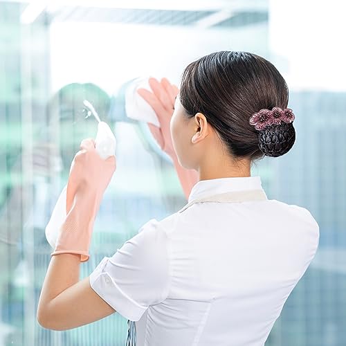 3 Pack Cubierta de Broche para Moño con Red de Flores para el Pelo para Mujeres, Accesorios para el Pelo para Cabello Grueso y Delgado miniatura 4