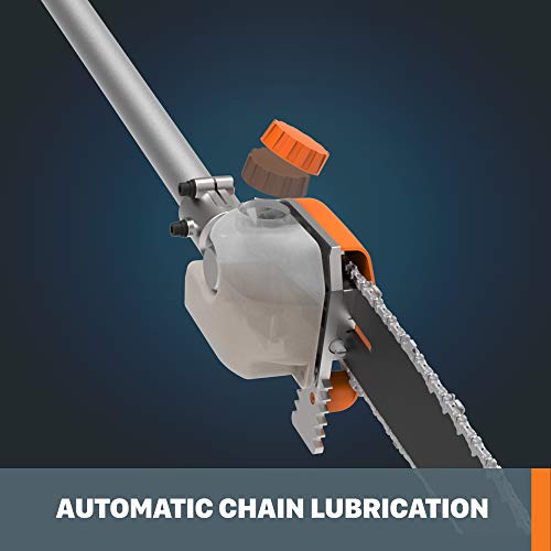 Image of WORX Driveshare 10 inch Pole Saw Attachment, WA0222 | Compatible with WORX WG186 & Split-Shaft Design Trimmers from Other Brands