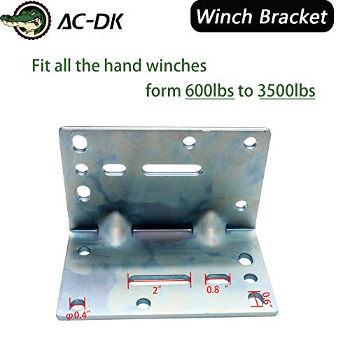 AC-DK 3500lb Hand Crank Winch with 26ft Steel Cable,Heavy Duty Boat Trailer Winch with Safety Pawl, 4.1:8.1 Gear Crank Winch, Quality Trailer Towing Winch with 2 Handles for ATV SUV UTV Winch