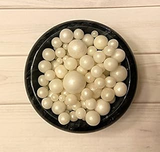 White Wedding Assorted Pearls Mix Sugar Pearls - 8 ounces Pearly White - Edible by Sugar Deco