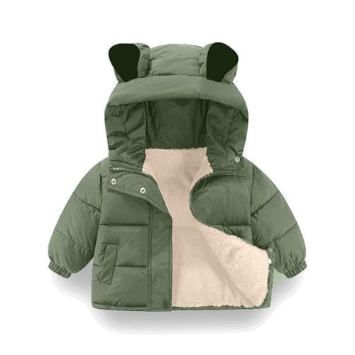 Baby Girls Boys Fleece Lined Bear Ears Jackets Toddler Winter Cotton Warm Hooded Coat Kids Thicken Outwear Clothing2