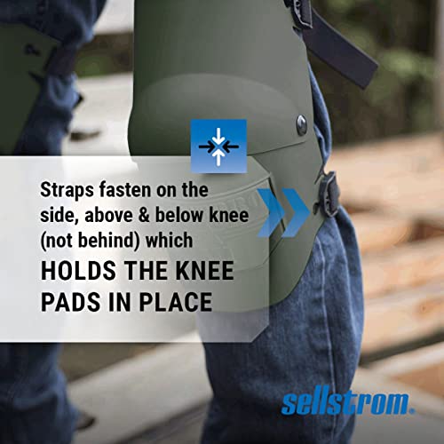 Image of Sellstrom Ultra Flex KneePro Professional Knee Pads for Men & Women with Thick Foam Cushioning & Heavy Duty Hard Outer Shell - Adjustable Straps with Speed-Clips & Ergonomic Metal Hinges - for Construction Work, Gardening, Roofing, Flooring