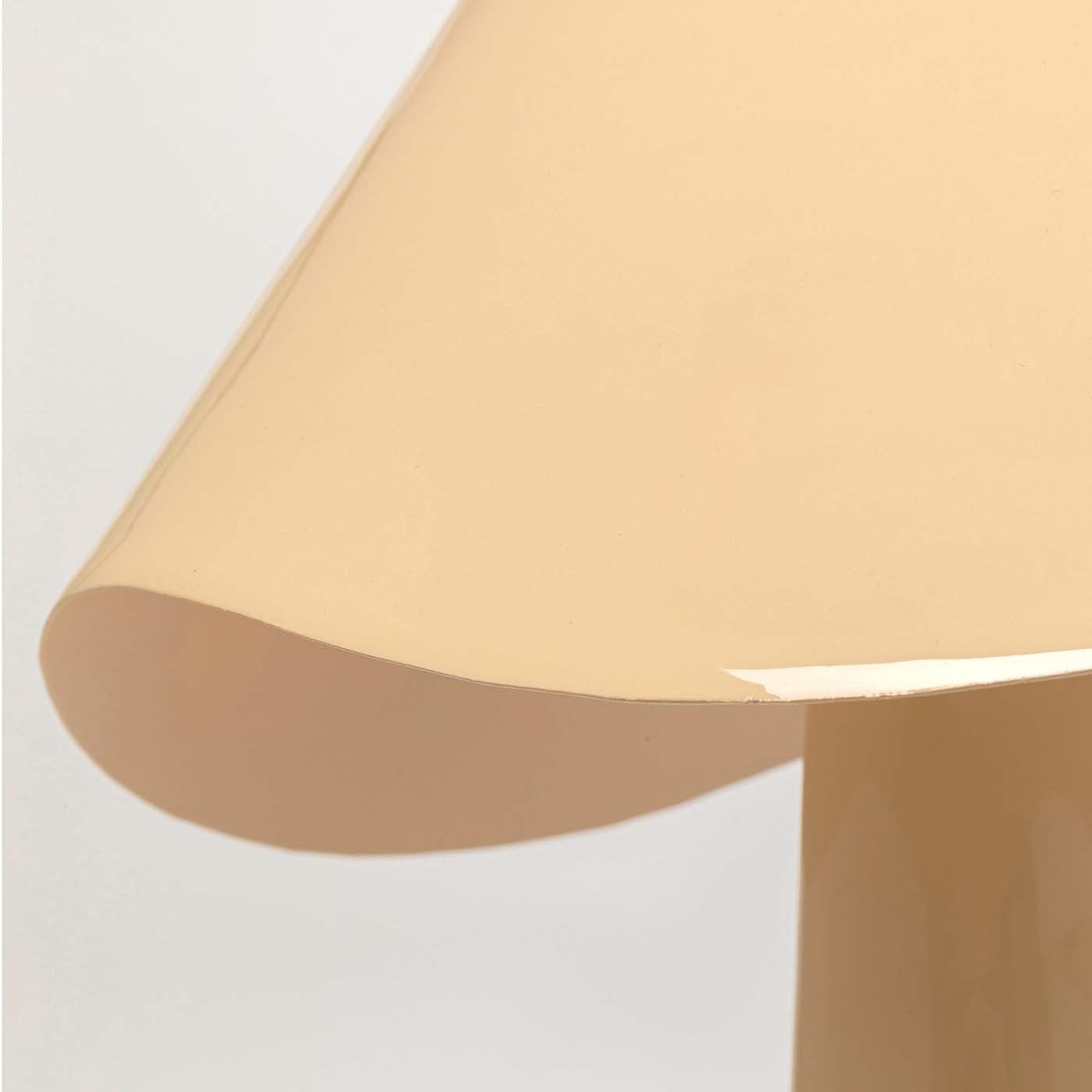 Kare Design Tischlampe Cloudy Rund Ecru, 49cm Höhe, Weiß, Beige, Edelstahl, Metall, Moderne Tischleuchte, Büro, Wonzimmer, keine Leuchtmittel inklusive, 49x34x34 cm (HxBxT)