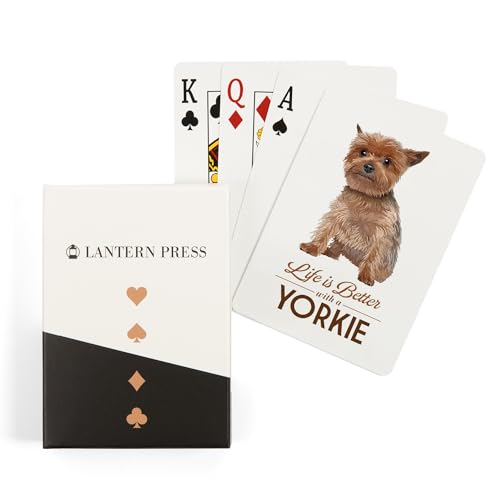 52 Naipes de Póker Yorkie, Fondo Blanco