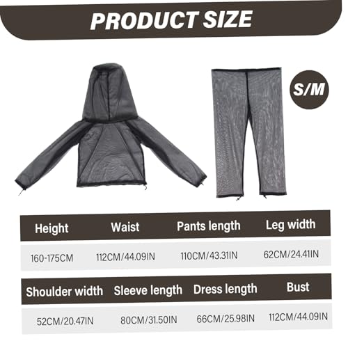 Chaqueta para mosquitos con capucha ajustable y pantalones de malla 5