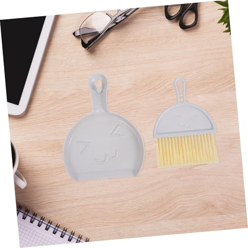 ABOOFAN Mini Broom and Dustpan Set Kompakte Handkehrset Für Effektive Von Schreibtisch Auto Und Leichtgrau Für Kleine Messungen Und Tierhaare – Bild 6
