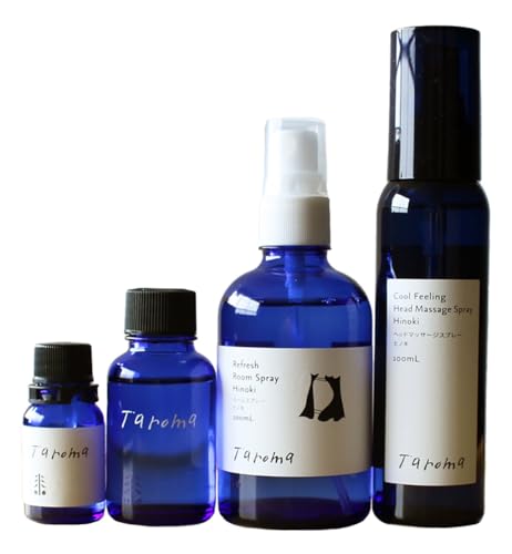 Taroma ヒノキリフレッシュ全身ケア 4点セット エッセンシャルオイル ボディマッサージオイル ルームスプレー ヘッドマッサージスプレー セット 天然素材 アロマ 贈り物 ギフト 株式会社MAE F6T-855
