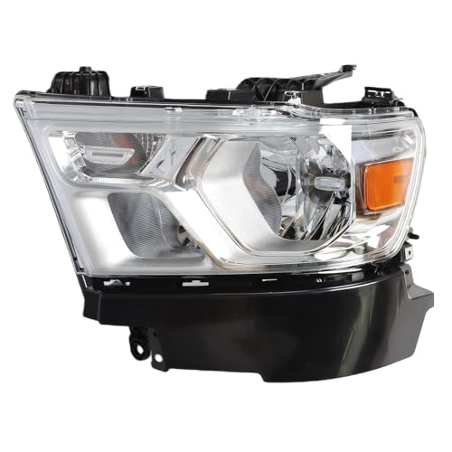 Nakkaa Driver Side Halogen Headlight Assembly Compatible with 2019-2024 Ram 1500 w/Bulb Front Left 68316081AD 68316081AH 68316081AC Headlamp
