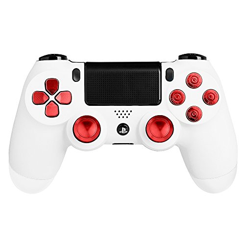 XFUNY Metal Bullet Buttons ABXY Buttons + Thumbsticks Thumb Grip and Chrome D-pad