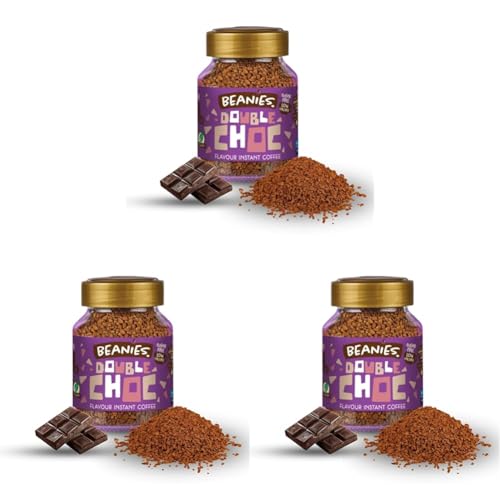 Image of Beanies Double Chocolate Flavoured Instant Coffee | 50g | Freeze Dried Coffee with Rich Double Chocolate (Pack of 3)