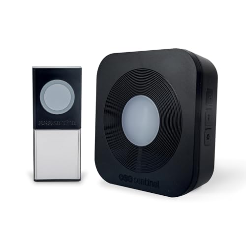 SCS Sentinel - Carillon sans Fil - Portée 200 m - 36 Mélodies - Bouton Étanche IP44 - Déjà...