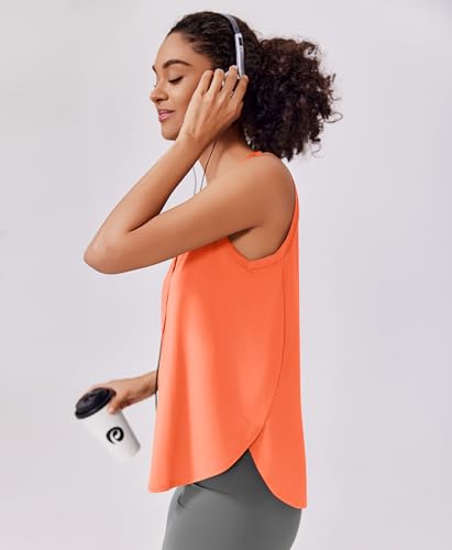 Image of PINSPARK Workout Tank Tops Woman Ice Silk UPF 50+ Athletic Yoga Shirts