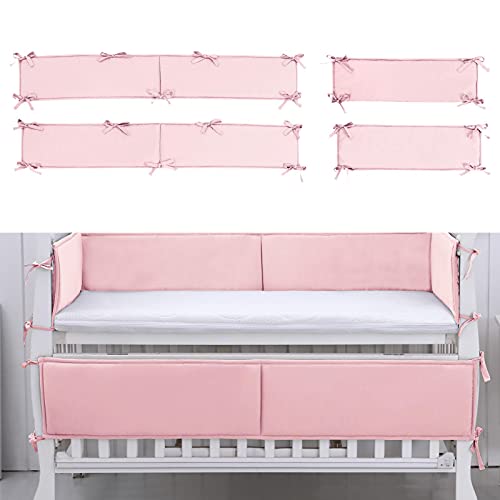 Raised Crib Liner Solid Color Washable Toddler Bed Accessory