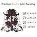 Cow Hide Rug Faux Cowhide Rug 4.6x5.2 ft Small Cow Print Cow Rugs for Bedroom Living Room Dining Room Western Decor Brown Animal Print Non Slip Area Carpet