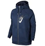 Sudadera – Nike Nike 829628 - Sudadera con capucha y cremallera para mujer, color Azul (Coastal Blue/Obsidian/Metallic Silver), talla M