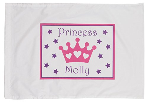 Custom Princess Crown Pillowcase, Standard Size, Kids Bedroom Décor