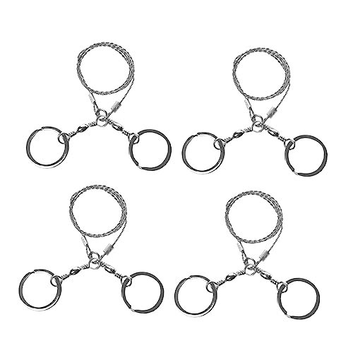 Kisangel Outdoor Survival Supplies 4pcs Hand Chainsaw Camping Pocket Saws Wire Saw