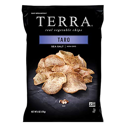 Terra Taro Vegetable Chips with Sea Salt, 6 Oz (Pack of 12)