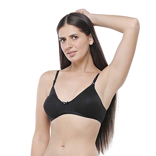 Image of Daisy DEE Women's Cotton Seamless Non-Padded Full Coverage Wire Free Low Neck Bra - Prima