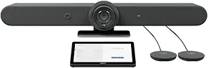 Logitech Rally Bar Room Kit, 4K PTZ Video Conferencing System with Beamforming Microphones for Medium to Large Rooms