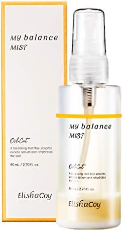Elishacoy My Oil Cut Balance Mist 80ml (2.71 fl.oz.) - Sebum Control & Moisturizing Facial Mist, Natural Silica Powder Contained Pore Care Mist, Makeup Fixer for Oily & Combination Skin