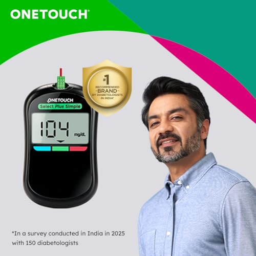OneTouch Select Plus Test Strips | Pack of 25 Strips | Blood Sugar Test Machine Testing Strips | Global Iconic Brand | For use with OneTouch Select Plus Simple Glucometer