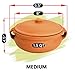 Ancient Cookware, Indian Clay Curry Pot, Medium, 8 Inch, 1.5 Quarts Terracotta