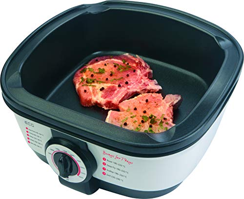 ECG MH 158 - Pentola elettrica multifunzione, 1500 W, 8 funzioni, capacità 5l, temperatura: 80-240°C, colore: Nero/bianco - immagine 6