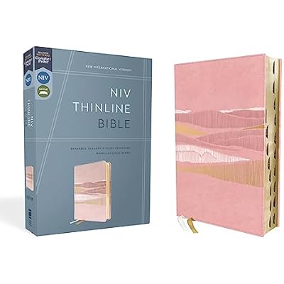 Niv, Thinline Bible, Leathersoft, Pink, Red Letter, Thumb Indexed, Comfort Print