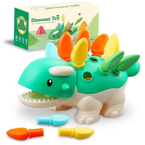 Image of Toddler Montessori Toys Educational Dinosaur Game Learning Activities - Gifts for 6 9 12 18 Month Age 1 2 3 4 One Year Old Boy Girl Kid Birthday - Baby Sensory Fine Motor Skills Developmental Toys
