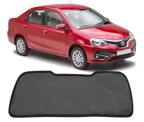 Image of Autofact Dicky Curtain for Volkswagen Ameo | Custom Fit Rear Windshield Sunshade | Foldable Mesh | Privacy & Cooling Car Accessory | Car Rear Sun Shade UV Block Easy Install Durable Black Mesh