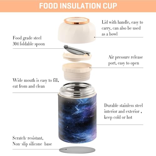 Termo de comida aislado Vía Láctea de acero inoxidable con capacidad de 500 ml 5