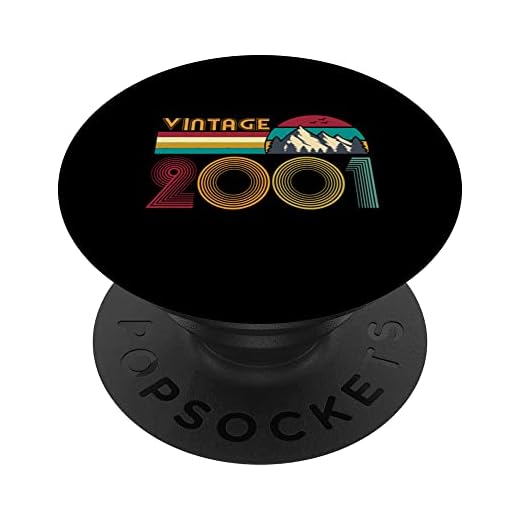 Regalo de cumpleaños 22 años para hombres y mujeres, retro, vintage, 2001 PopSockets PopGrip Intercambiable