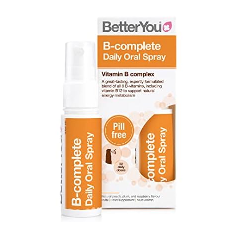 BetterYou B-Complete Daily Oral Spray, Vitamin B Complex, Formulated Blend of All 8 B Vitamins, Including B12 to Support Natural Energy, 1 Month Supply Cover