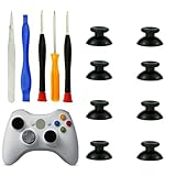 CTHTBZ 8PCS 3D Replacement Joystick Analog Caps Thumb Stick Thumbsticks for Xbox 360 Controller, with Screwdriver Tweezer Open Tool (Blue)