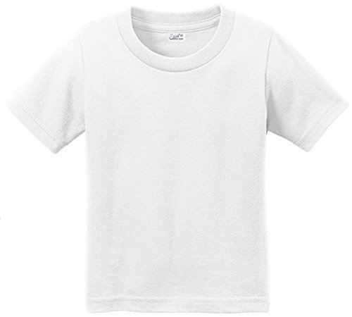 Joe's USA Toddler Tees Soft and Cozy Cotton T-Shirt Size-3T,White