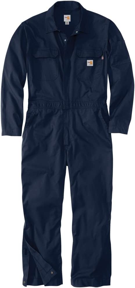 Men's 105016 Flame Resistant Loose Fit Twill Coverall - 3X-Large Short - Dark Navy