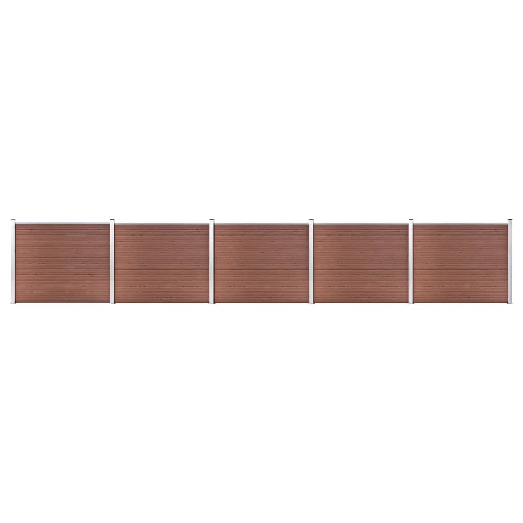 vidaXL Zaunelement Set WPC 872x146 cm Braun
