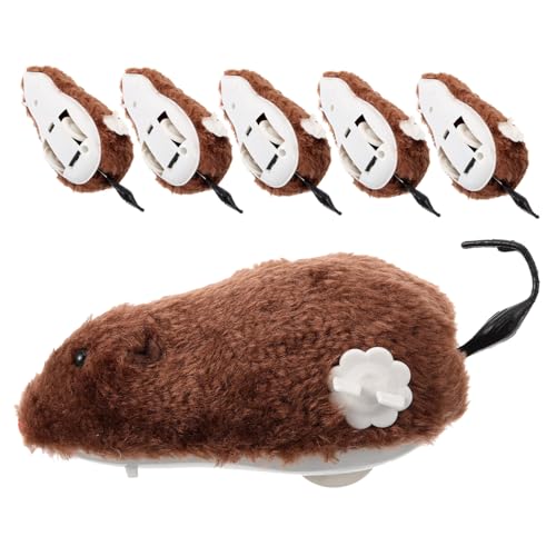 Juguete de ejercicio para gatos de peluche UPKOCH ratones de cuerda de plastico interactivos 2