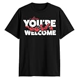 Marvel Deadpool You're Welcome - Camiseta para adulto, Negro -, XX-Large