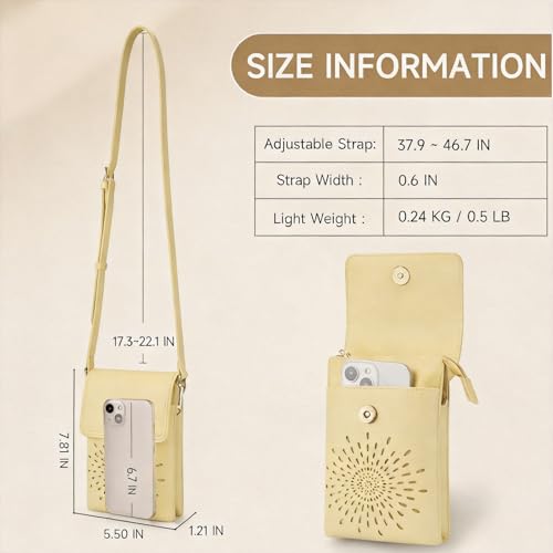 Image of APHISON Small Crossbody Bags for Women Trendy, Leather Phone Wallet Purses Handbags Card Slots with Adjustable Strap