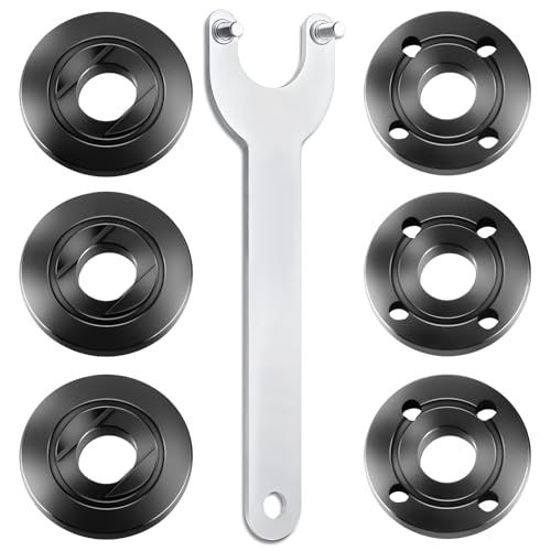 7PCS IALTMEI Angle Grinder Nut Angle Grinder Wrench Set Premium 5/8-11 Flange Metal Lock Nut Compatible with Dewalt Milwaukee Makita1 Metabo Bosch Ryobi Black Decker 4.5 5 Grinder Parts