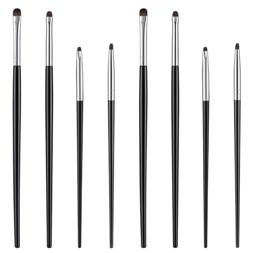 8PCS Mini Smudge Brush for Eyeliner, Small Eyeshadow Brush Set Small Makeup Brushes Eye Makeup Brushs Set Soft Eyeshadow Eyeliner Brushes for Powder Gel Cream Highlighter Liquid Concealer