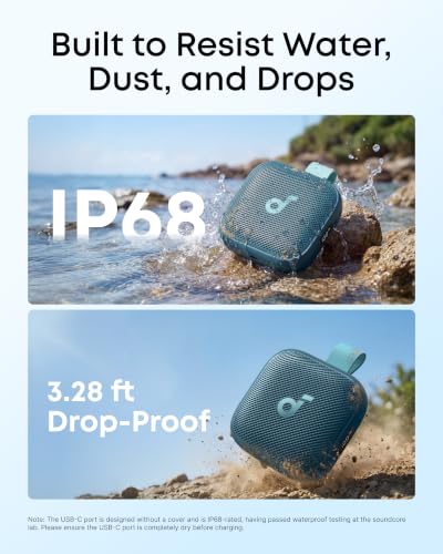 Image of Soundcore Boom Go 3i Portable Bluetooth Speaker by Anker, 15W Punchy Sound, 24H Playtime, IP68, BassUp 2.0, Emergency Charging, Bluetooth 6.0, Waterproof Speaker for Hiking /Cycling /Camping (Blue)