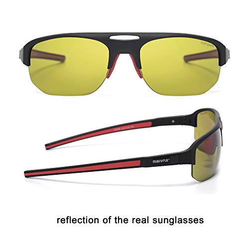 Image of maivnz Golf Sunglasses for Men Women, Golf Ball Finder Glasses, UV400 | HD color-enhancing golf lens, anti-glare, lightweight TR90 frame, adjustable nose pads, impact-resistant, gift-ready box