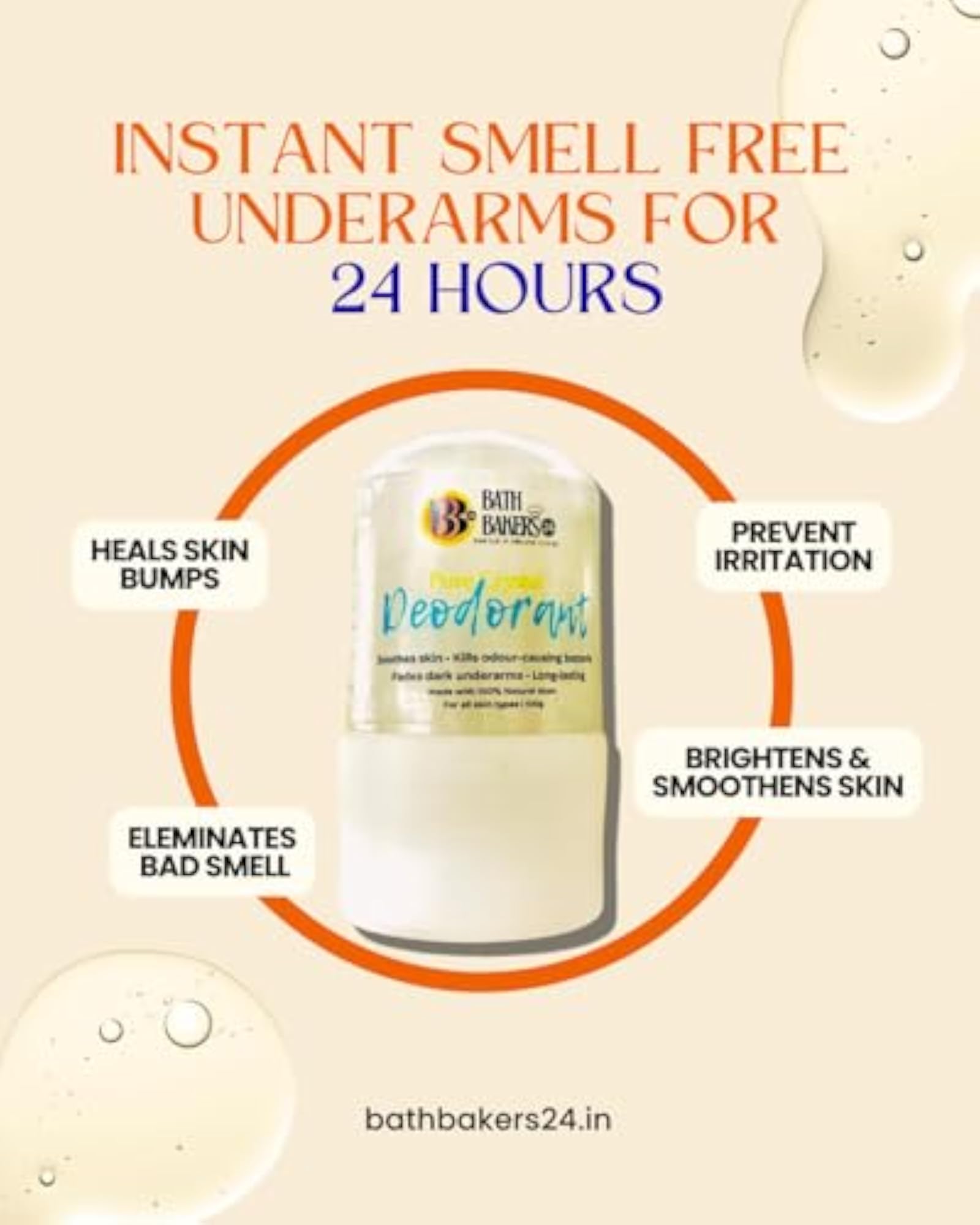 Pure Alum Crystal Roll On Natural Deodorant