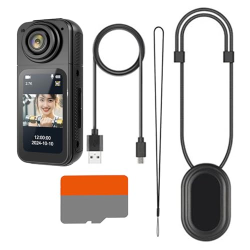 Genérico Thumb Camera, Portable Body Camera with Audio Video Recording, Compact Hands  Wearable Camcorder, HD Mini Sports, 1 Pack Black, for Travel Pet Walking Baby Monitoring Cycling